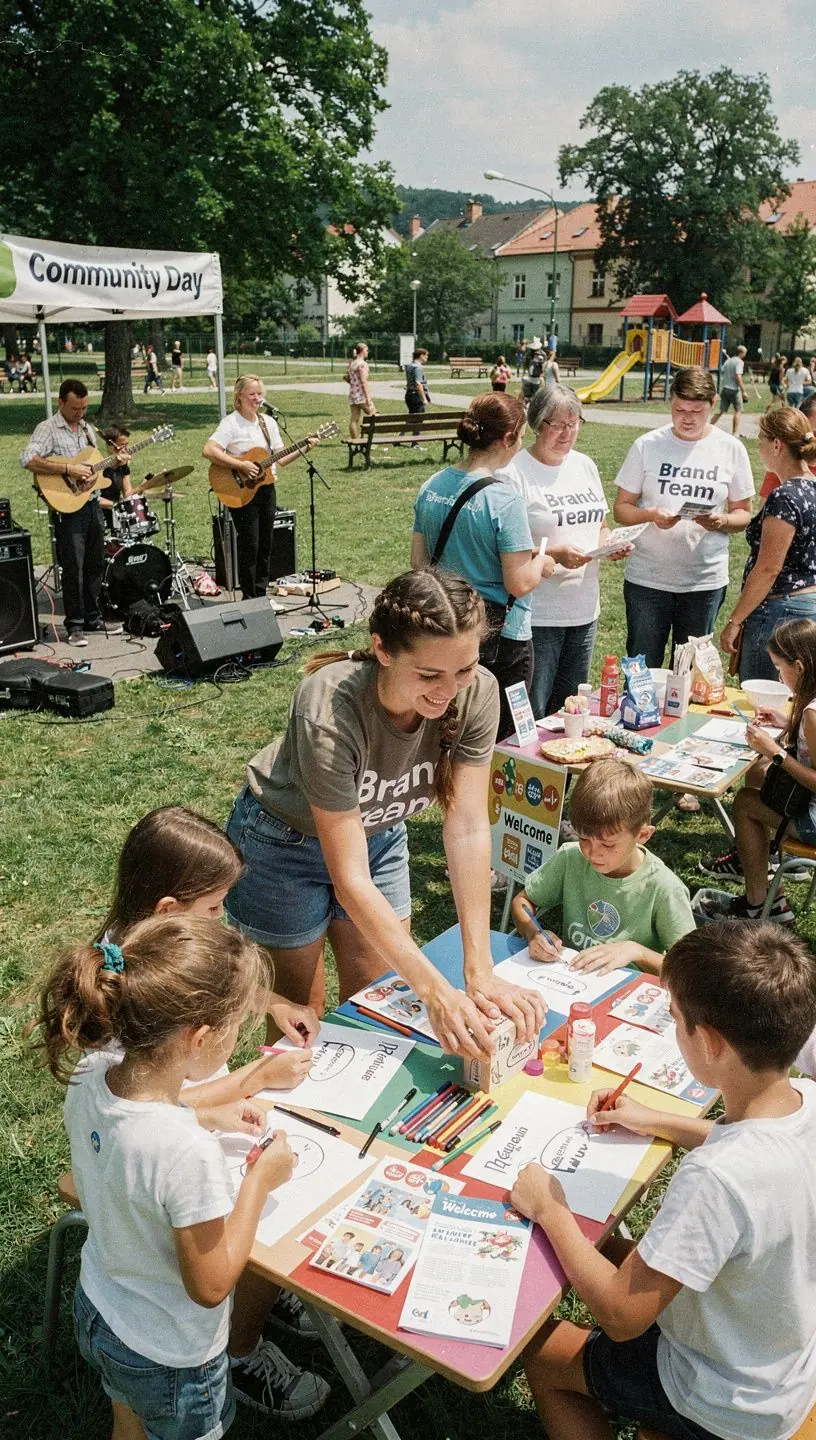 NГЎvЕЎtД›vnГ­ci festivalu uЕѕГ­vajГ­cГ­ si zГЎbavnГ© aktivity a soutД›Еѕe.